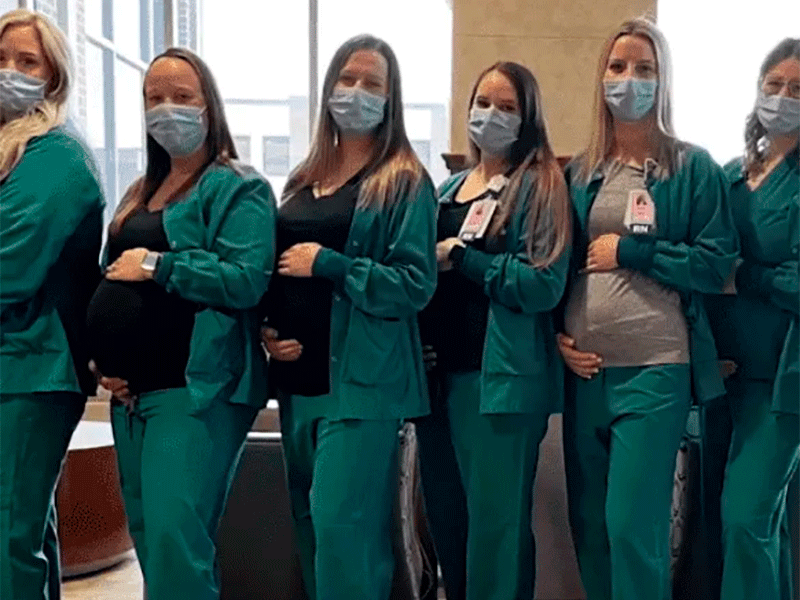 10 enfermeras embarazadas a la vez
