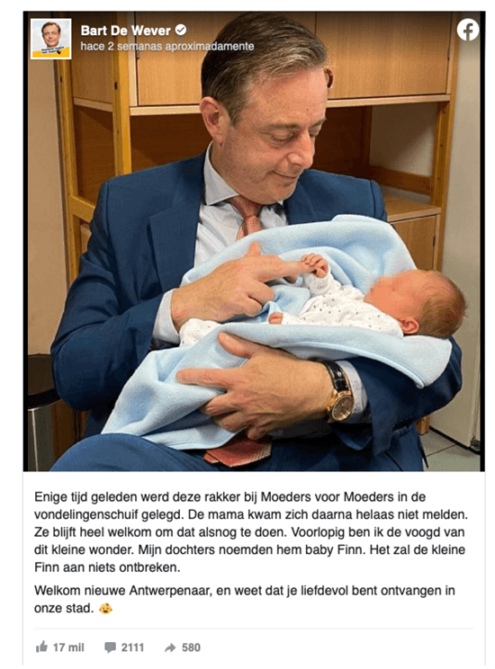 Abandonan a un bebé en un 'buzón' en Bélgica