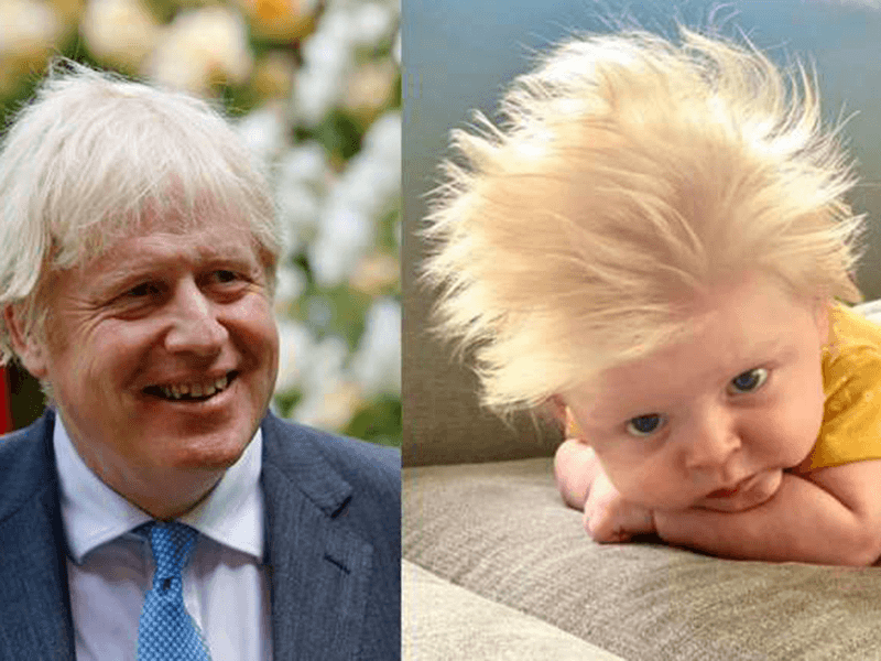Bebé que se parece a Boris Johnson