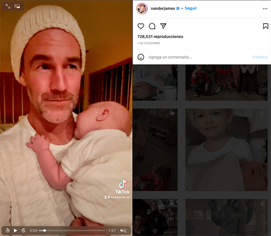 James Van Der Beek en Instagram