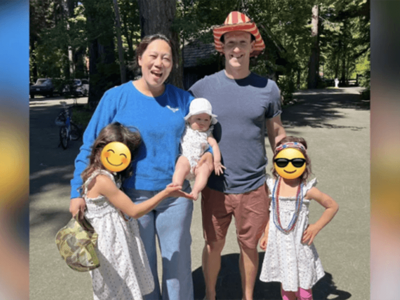 Mark Zuckerberg oculta la cara de sus hijos en Instagram