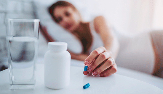 embarazada cama pastillas