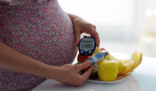 embarazada diabetes frutas