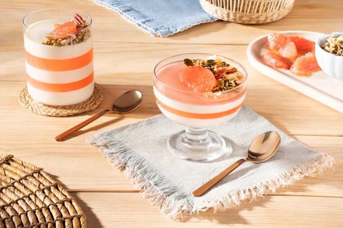 Copas de Toronja y Chocolate Blanco sin Azúcar