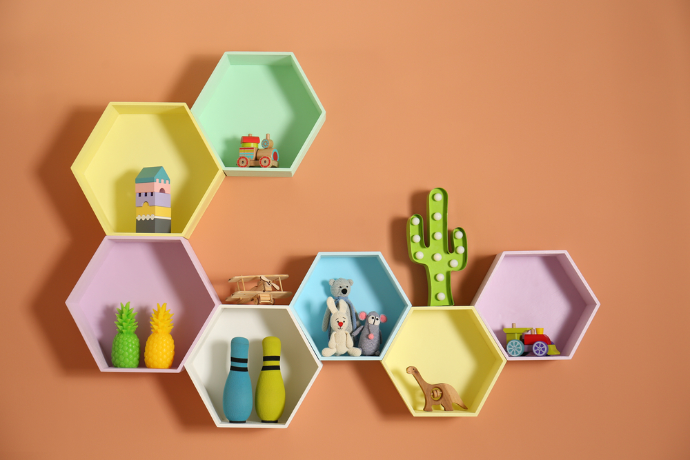 repisas-mejor-opcion-para-cuarto-infantil-hexagonal