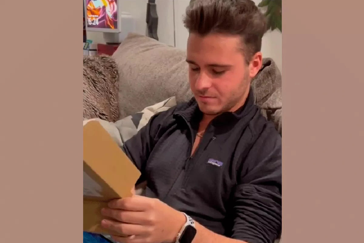 Quiere sorprenderlo para decirle que será padre, pero él se confunde… y el video es oro sorpresa anuncio embarazo confusion