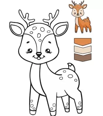 Dibujos de renos de Navidad para colorear