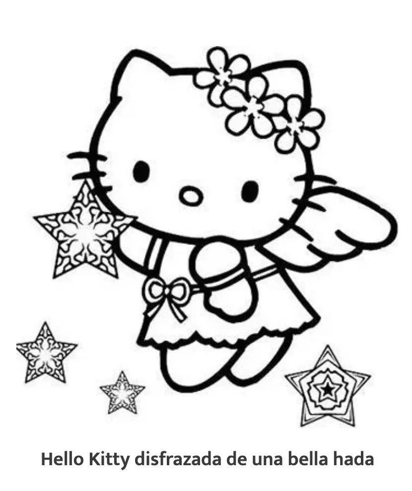 Dibujos para colorear de Hello Kitty - 8 pasos