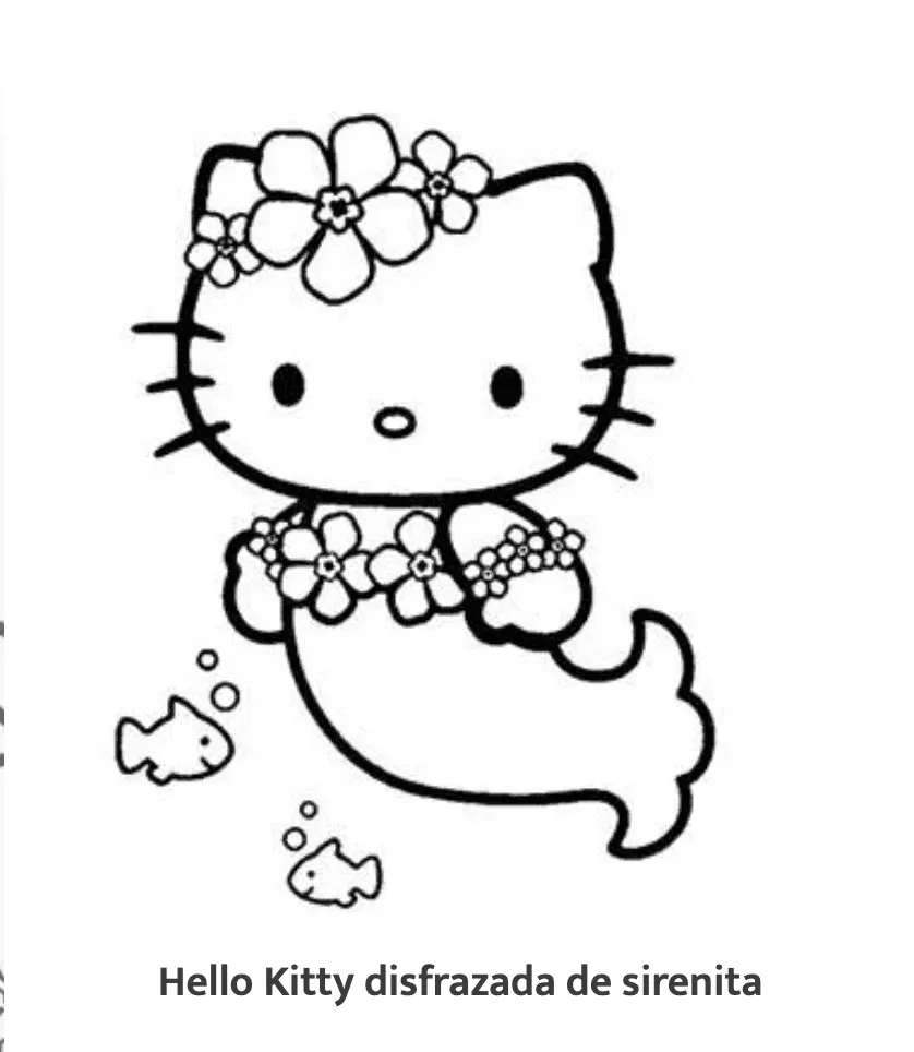 Dibujos para colorear de Hello Kitty - 8 pasos