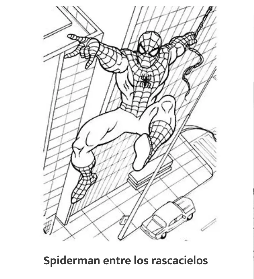 Dibujos de Spiderman para colorear