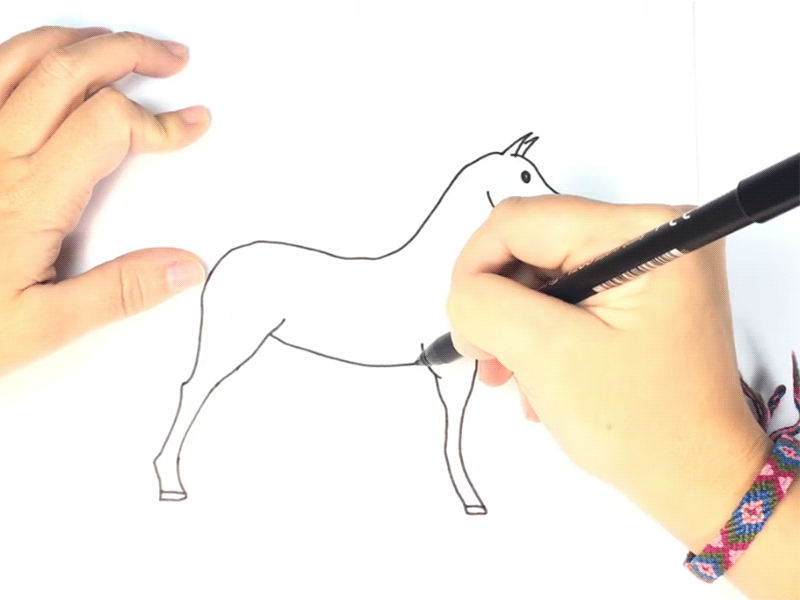 como dibujar caballo