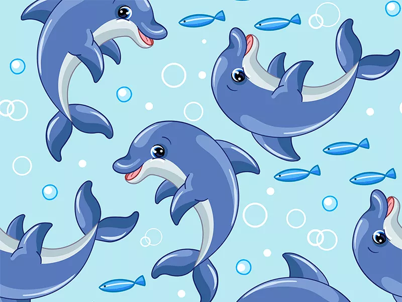 Dibujos de delfines para colorear!