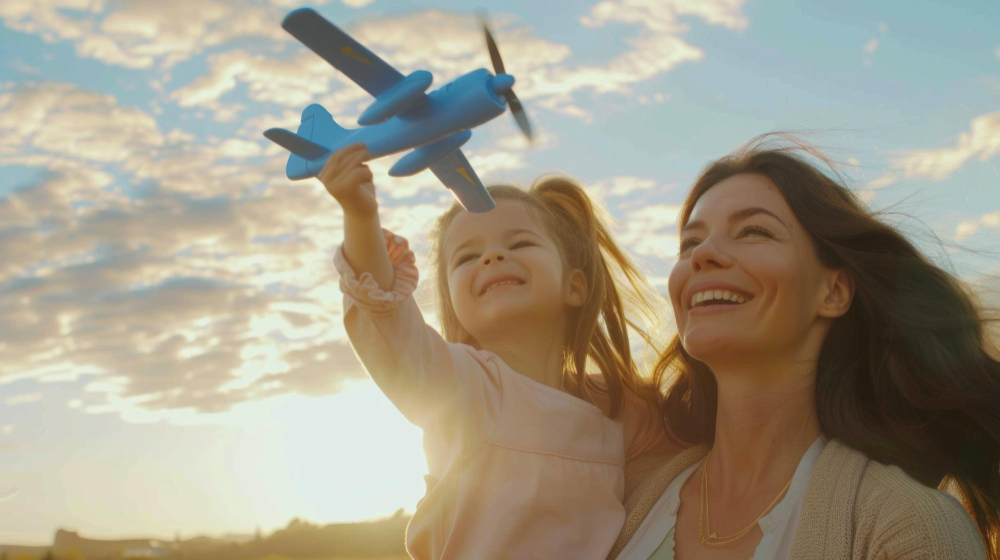Viajar en avion con niños